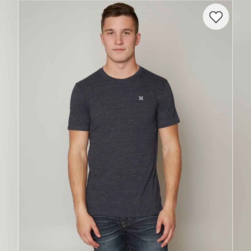 Hurley Basic T-Shirt Navy Streaky Graphic Heathered New With Tags